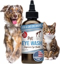 PetSilver Eye Drops para cães e gatos - Natural Dog Eye Wash - Alivio para Inflamação e Irritação - Limpador de Olhos de Animais de estimação e removedor de manchas de lágrimas - Fórmula de Prata patenteada - Made in the USA - 4 fl oz