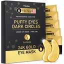 Sob patches de olhos (24 pares) - Máscaras de olhos de ouro 24K Enriquecidos com Colágeno Abundante