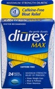 Diurex Max Caplets de água Cafeína Livre - 24 Caplets, Pacote de 2