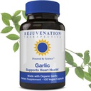 Rejuvenescimento Terapêutica Alho Orgânico Puro – Saúde do coração & Sistema Imune Suporte (120 Cápsulas Vegan)