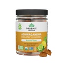 ÓRGÂNICA INDIA Ashwagandha Gummies para homens e mulheres - Suplemento de estresse, KSM-66 Ashwagandha Raiz, Força extra, Mastigação calma, Vegan, Não-GMO - Limão, 60 Gummies