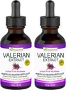ELP ESSENCIAL Extrato de Raiz Valeriana Drops 2 fl oz Livre de Açúcar, Livre de Álcool, Não-Gluten Liquid 2 Pack