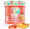 Clarity Kids Super Vitamina Multivitamina para Crianças □ Vitamina C, Vitamina D, & Zinco □ Todos os naturais mastigáveis para crianças Imune Support □ USA Made Supplement □ 60 Peça (30 fornecimento dia)