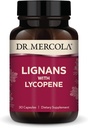 Dr. Mercola Lignans com suplemento de licopeno, 30 Servings (30 cápsulas), Não OGM, Soja grátis, Sem glúten