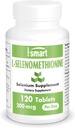 SuperSmart - L-Selenometionina 200mcg por dia (Suplemento de Selênio) - Alta Absorção - Essential Trace Mineral - Não-GMO e Glúten Grátis - 120 Comprimidos