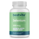 BESTVITE Selenium 200mcg (180 Cápsulas vegetarianas) - Sem Stearates - Sem agentes de fluxo - Vegan - Não-GMO - Gluten Free