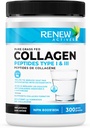 Renew Actives Hidrolisado Colágeno Peptídeos pó 10G por serviço – Premium Grass-Fed Colágeno para pele, articulações e cabelo – 9.4g Proteína – Suporta Formação de Colágeno e Recuperação Músculo – Feito no Canadá