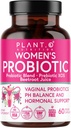 Probióticos vaginais para mulheres com 4 Lactobacillus Strains Probiótico & Mistura prebiótica para equilíbrio de pH, Odor vaginal saudável & Flora vaginal
