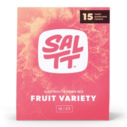 SALTT Electrolytes Powder Packets, Pacote de variedades de frutas (15 Packets) - Magnésio, Potássio, Sódio, Trace Minerals - Vegan & Gluten Free - Travel Essentials - Made in USA