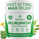 Neuropatia Creme de alívio da dor - Aliviador de dor de nervos de força máxima para pé, dedos dos pés, mãos, pernas com Aloe Vera, Arnica, HSH Vitamina B6 e mentol para alívio de ação rápida 3 onças