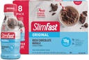 SlimFast Replacement Shake, Original rico chocolate Royale, 10g de pronto para beber proteína para perda de peso, 11 Fl. Oz garrafa, 8 contagem