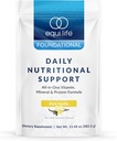 Equilife Apoio Nutricional Diário, Substituição de Refeição Multivitamínica Tudo em Uma, Puro sabor de baunilha, 15G Proteína de Planta, Suporta Bem-Estar Geral Incluindo Energia, Digestão, & Pele, 14 Servings