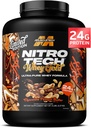 MuscleTech Whey Protein Powder (Chocolate Peanut Butter, 5LB) - Nitro-Tech Whey Protein Isolate Smoothie Mix para Lean Muscle & Fast Recovery - 24g de Whey Gold Protein para Mulheres e Homens - Sem glúten