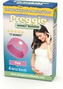 Preggie Anti-Náusea pulseiras – alívio de doença matinal – ajuda de alívio de náusea testado clinicamente - gravidez alívio de náusea – acupressão pulseira - efeito lateral livre - 2 pares, conjunto de 4 bandas - rosa