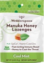 Wedderspoon Manuka Honey Immunity Lozenges, Cool Mint, 2.6 Oz (Pacote de 1), Genuine New Zealand Honey, Immunity Boost Dentro de duas horas