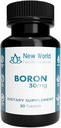 Boro 30mg Suplemento Mineral - Comprimidos Soft-Pressed Thyroid Support Fórmula de Absorção Rápida (30)
