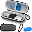Caso para KardiaMobile 1L 6L Personal ECG Monitor, caso de transporte de viagem dura para AliveCor Kardia Heart Monitor ECG/ECG, Portable Heart Rate Monitor Bag Storage Organizer with Pill Box & Carabiner Clip