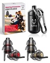Plugs de ouvido motocicleta para redução de ruído de vento - 2 pares - 25dB - Acessórios de motocicleta - Reusable Moto Earplugs, Proteção auditiva confortável suave para moto, Touring, Corrida, Equitação