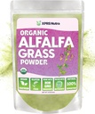 XPRS Nutra Organic Alfalfa Pó - Premium Vegan Suplemento Rico em Cálcio, Antioxidantes, Vitaminas - Farmer Alfalfa Suplemento para Crianças e Adultos - Folha saudável Vegan amigável (4 Ounce)