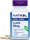 Natrol Mood & Stress 5-HTP 50mg, Suplemento dietético ajuda a apoiar um humor equilibrado, 30 cápsulas, 7-30 dias de fornecimento