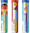 T&D German Mineral Plus Pacote 60 Servings - Vegan, Açúcar Zero - Beber Comprimidos Efervescentes - Ferro, Cálcio, Magnésio Pharma - Made in Germany