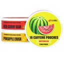 LyvWel 72mg Caffeine Energy Pouches – Melancia, Urso Gummy Vermelho, Abacaxi Crush – Energia Limpa Juicy com Guaraná – 3-Pack (48 Total Pouches)