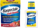 Kaopectate Anti-Diarreia mastigação suave 24 contagem e abalada alívio estomacal líquido 11 Fl Oz
