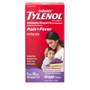 Medicamentos líquidos de suspensão oral de tilenol de lactentes com acetaminofeno, redutor de febre do bebê e alívio da dor para dores e dores menores, garganta dolorida, dor de cabeça e de dentes, sabor de uva, 1 fl. oz