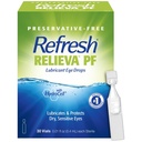 Refresque Relieva PF Lubricante gotas de olho para olhos secos, sem conservantes, 0,01 Fl Oz recipiente de uso único, 30 contagem