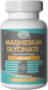 Glicenato de magnésio 500mg Cápsulas para Sono, Coração, Nervo e Osso, Suplemento de magnésio muscular Complexo Suporte Relaxação - 120 Cápsulas (Fornecimento de 60 dias)
