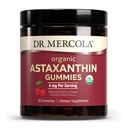 Dr. Mercola Orgânico Astaxantina Gummies Astaxantina, 30 Servings (30 chicletes), 4 mg por serviço, Suplemento dietético, Antioxidante e Suporte Imune, Certified Organic, Non-GMO