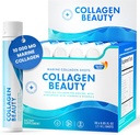 Sueco Nutra - Beleza Colágeno 10 000 mg Colágeno Líquido Hidrolisado Marinho Suplemento - 30 x 25 ml Tiros diários de ácido hialurônico e vitamina C para apoiar Cabelo saudável, pele, unhas      