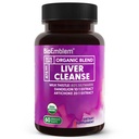 BioEmblem USDA Organic Liver Cleanse - 80% Silymarin Milk Thistle Extract for Liver Health and Hever Function with Dandelion & Alcachofra Extracts - 100% Vegan, Non-GMO - Herbal Liver - 60 Cápsulas