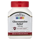 Alívio de Glucosamina do Século 21, 500 mg, 60 Cápsulas Fácil de Engolir