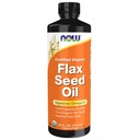 Now Foods Supplements, Linho Orgânico Certificado Óleo de Sementes Líquido, Pressionado a Frio e Não Refinado, 24 onça