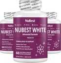 NuBest White - Suporta pele bonita e radiante com glutationa, extrato de cardo de leite, L-cisteína, ervas preciosas e vitaminas (3 embalagem)