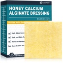 Manuka Honey Alginate Alginate Wound Dressing, 2 "x 2" Alta Absorbência Honey Wound Dressing com Alginate de cálcio, grau médico Manuka Honey Wound Care Bandages Patches para feridas (Pacote de 10)