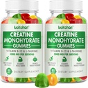 Creatina Gummies mono-hidratada 5000mg para homens e mulheres - Creatina para mulheres - Mastigações Creatina Mono-hidratada para força muscular, Muscle Builder, Energy Boost, 160 Count Pre-Workout Supplement