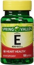 Spring Valley - Vitamina E 400 UI, Solúvel em Água, 100 Softgels