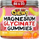 Centro-cheio de magnésio Glycinate Gummies 400MG - alta absorção para crianças, adolescentes e adultos - Suplemento para dormir, calma & relaxamento muscular com B6 & D3 - Glúten grátis & Vegan Friendly - 120 Contagem