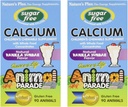 NaturalsPlus Animal Desfile de Cálcio de crianças sem açúcar, Vanilla Sundae Flavor - 90 Mastigáveis Animal Shaped Tablets, Pack of 2 - Magnésio para a saúde óssea - Gluten Free - 90 Servings