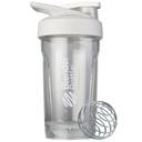 BlenderBottle Sport Shaker Garrafa com fio Whisk, 24-ounce, branco – Protein Shakes & Hydration para atletas e fitness entusiastas, Fácil de misturar, durável & leve, Lockable Lid