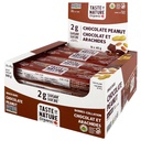 Sabor da natureza - 2g de açúcar Amendoim de chocolate - Lanchonete de açúcar baixo e bar de café da manhã, Barra de energia de alta fibra - 16 Count Snack Pack