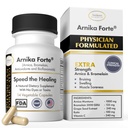 Cápsulas Arnika Forte – Redutor de Inchaço e Contusões Após Cirurgia e Tratamentos Estéticos, Antioxidantes e Bioflavonóides, Arnica 1000mg, Bromelaína 125mg 3000GDU - 14 Cápsulas