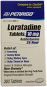 Comprimidos Perrigo Loratadine, Azul, 300 Contagem