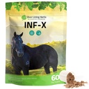 Ervas de forro prateado Equine INF-X - Suporta alívio de estresse de cavalos e níveis saudáveis de boas bactérias - Suporte Natural para Sistema Imune de Equino - Suplemento de ervas para desintoxicação de equídeos - 1 lb