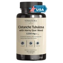 VINATURA Cistanche com cabra com tesão Erva 60% Icariin - 1250mg por serviço, Cistanche Tubulosa, Cistanche Suplemento Homens, Energia, Força Cognitiva * EUA Made and Tested* - 60 Cápsulas 30 Servings