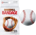 Bandagens BioSwiss Kids, Conjunto de bandagem autoadesiva em forma de beisebol, Látex livre, Cuidado de ferida estéril, 24 Contagem