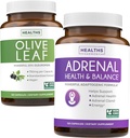 Extrato de Folha de Oliva e Suporte Adrenal (4-fornecimento de mês) Zen & Vigor Pacote de Extrato de Folha de Oliva (120 Cápsulas) Super Força & Suporte Adrenal (120 Capules) Suporte Adrenal Poderoso - Manter o equilíbrio