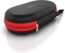 AGOZ Asma Inhaler Medicine Travel Case Pouch Cover, Inhaler Holder com fecho Zipper e pulseira (preto / vermelho)